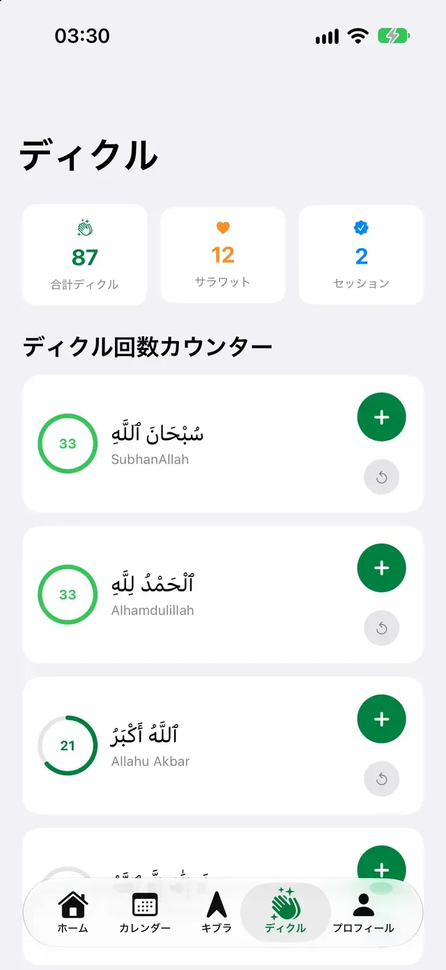 ディクル回数カウンター