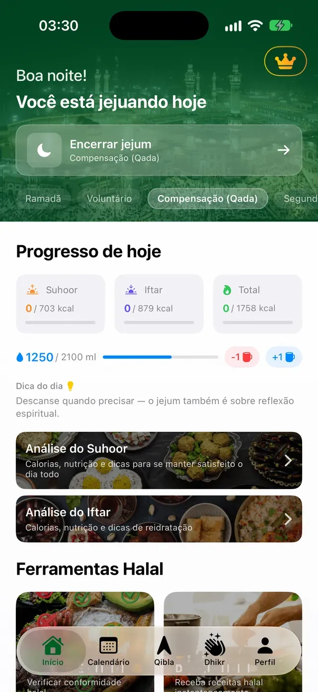 Você está jejuando hoje