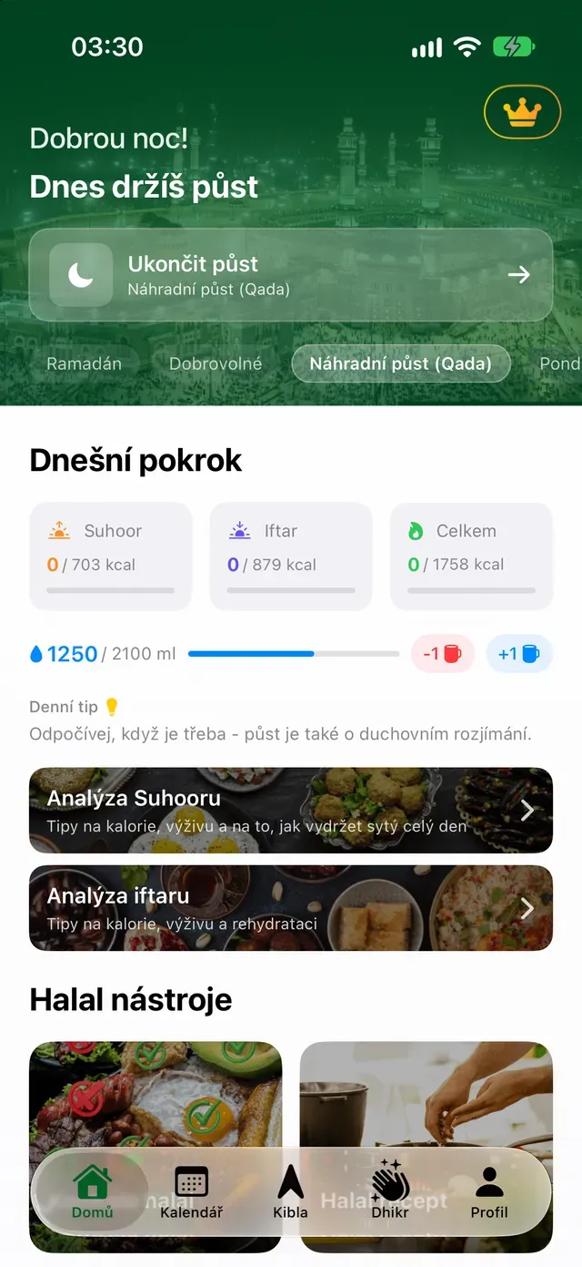 Dnes držíš půst