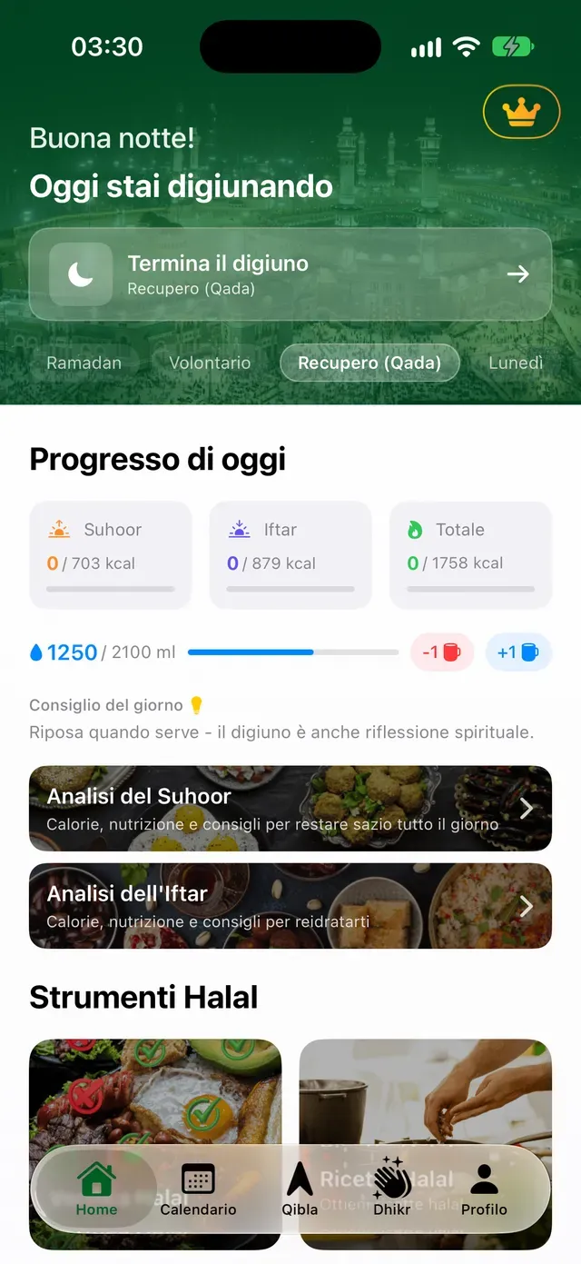 Oggi stai digiunando