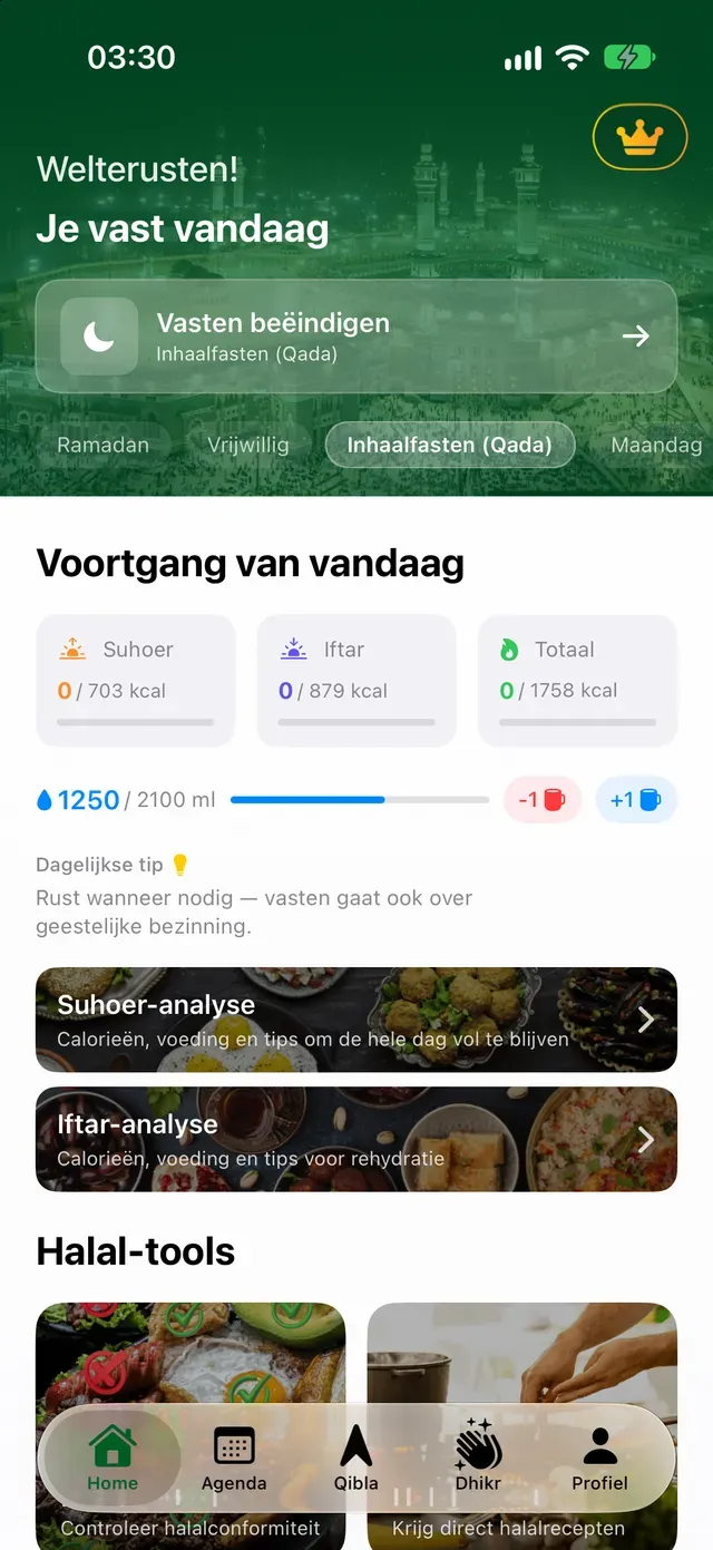Je vast vandaag