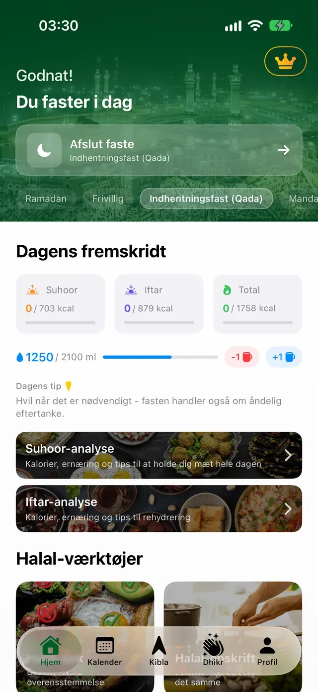 Du faster i dag