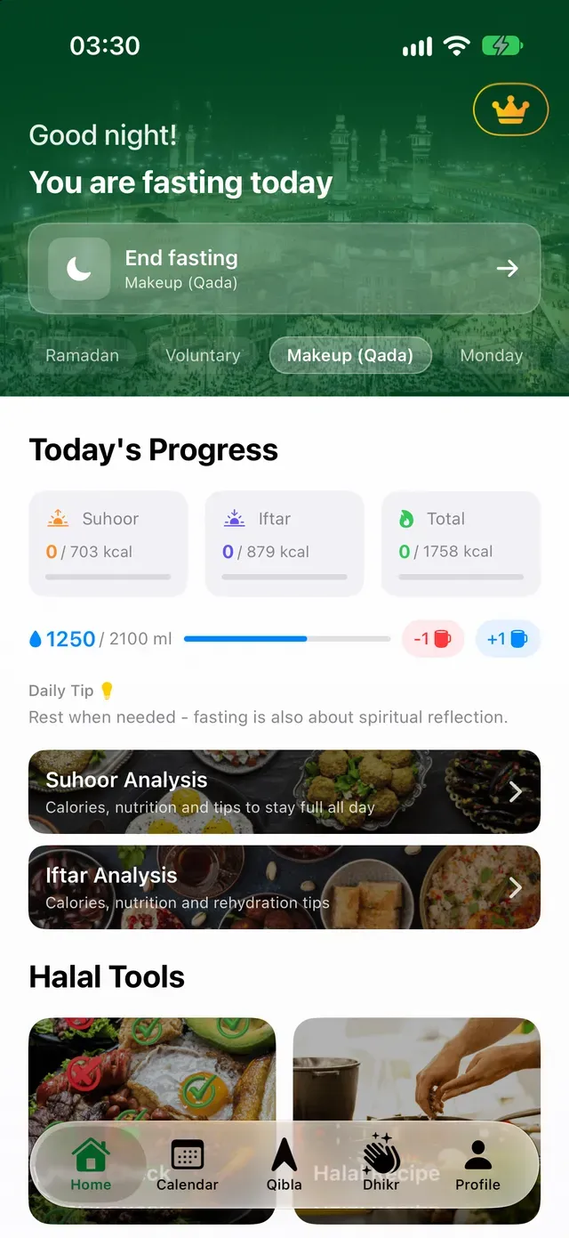 You are fasting today