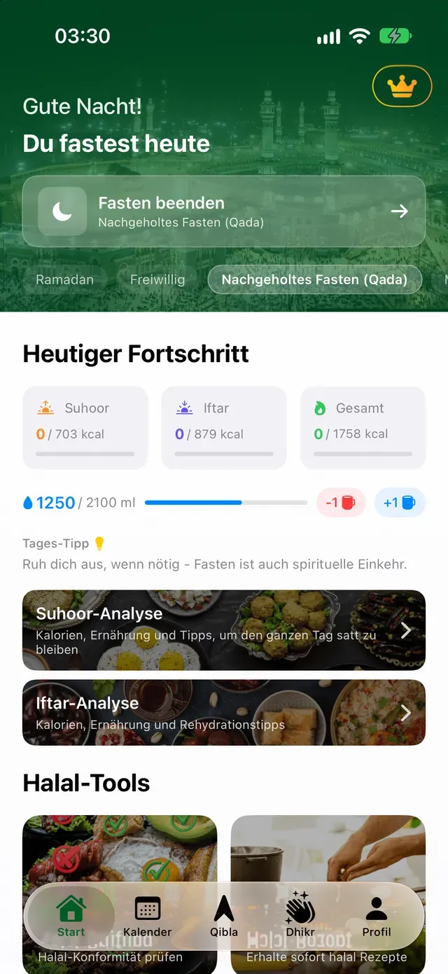 Du fastest heute