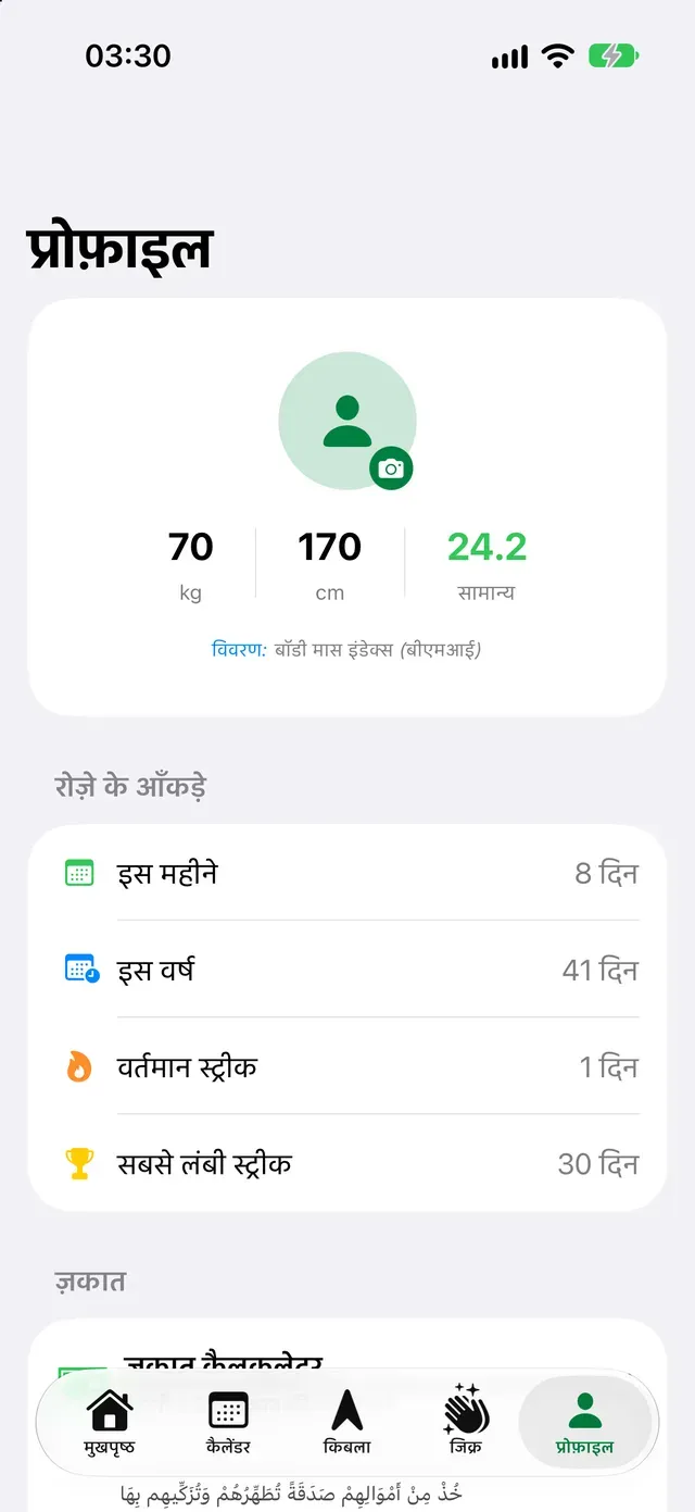 रोज़े के आँकड़े